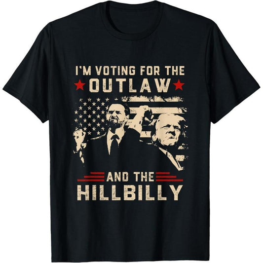 Trump 2024 Flag Outlaw Hillbilly J.D.Vance 2024 Donald Trump T-Shirt made in usa