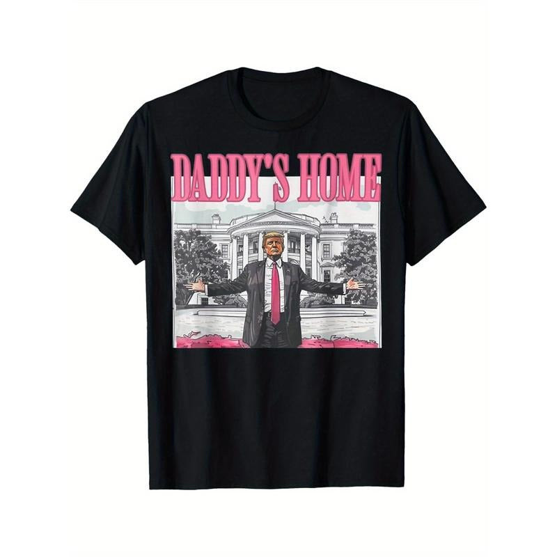 Trump 2024 retakes America, dad is home, Trump pink 2024 men's T-shirt Hoodie, Sweatshirt | DripVista.com