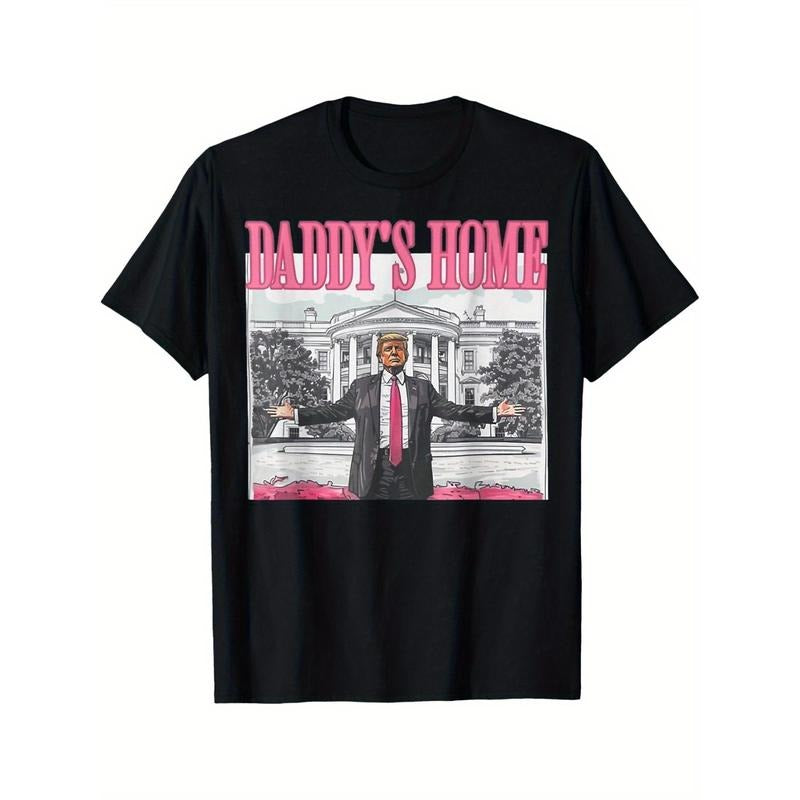 Trump 2024 takes back America, dad is home, Trump pink 2024 T-shirt Hoodie, Sweatshirt | DripVista.com
