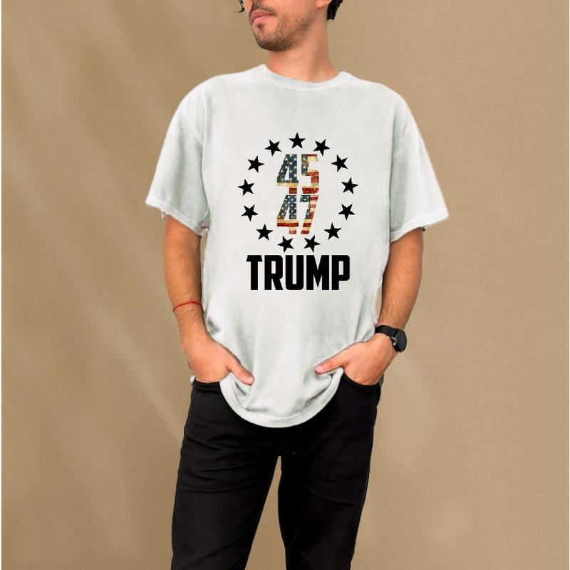 Trump 45 & 47 Lightsaber brand Design American Flag Inspired Graphic Tee for Political Enthusiasts Hoodie, Sweatshirt