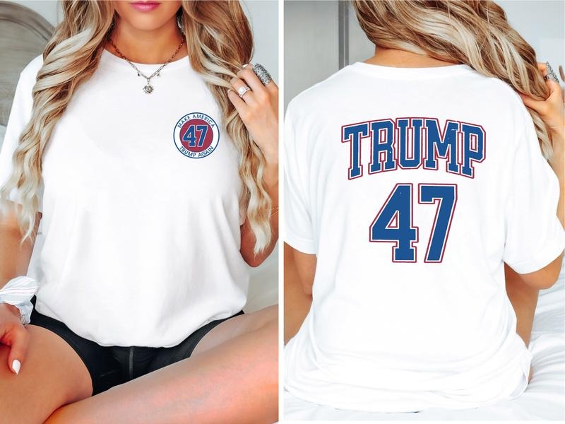 Trump 47 Shirt, Election Season 2024 T-shirt, 47th President Shirt, Matching Supporter Tee, Patriotic Short Sleeve, Unisex Republican Gift Tee, USA Flag Shirt.