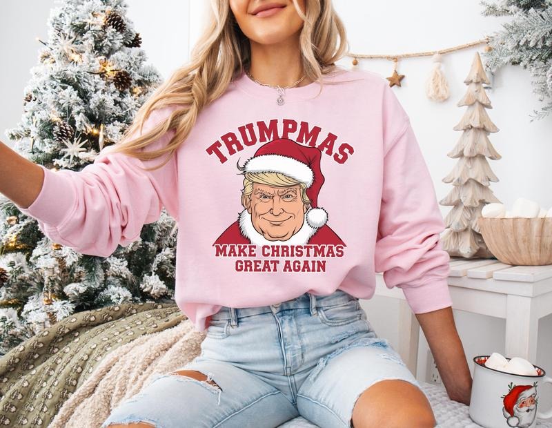 Trump Christmas Sweatshirt, Christmas Republican Shirt, Santa Trump Christmas Shirt, Donald Trump Shirt, Funny Trump Sweater