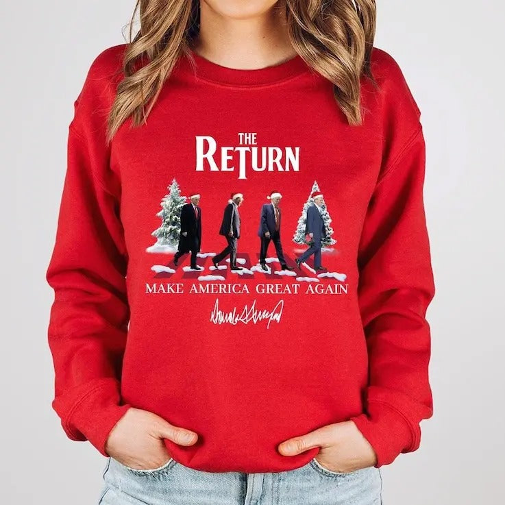 Trump Christmas Sweatshirt, Xmas President sweatshirt, Christmas Trump Gift Lon sleeve Shirt, Trump Christmas Sweatshirt, Xmas Republican Shirt