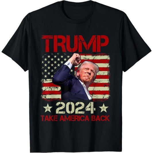 Trump Fist Pump Shot At Trump 2024 Trump Survives Rally T-Shirt.made in usa