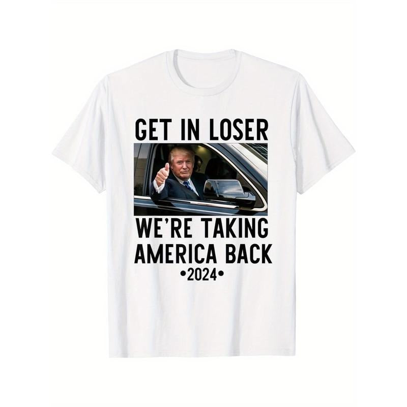 Trump Get Red plumber brand Loser We're Taking America Back 2024 T-Shirt Hip Hop Tops Tees Women Tops Rapper Camisetas...