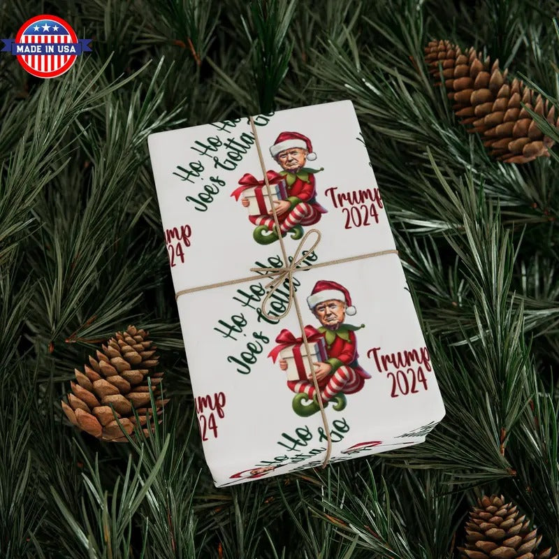 Trump Gift Wrap Christmas Gift Wrap Trump 2024 Trump Christmas Funny Gift Wrap Ho Ho Ho