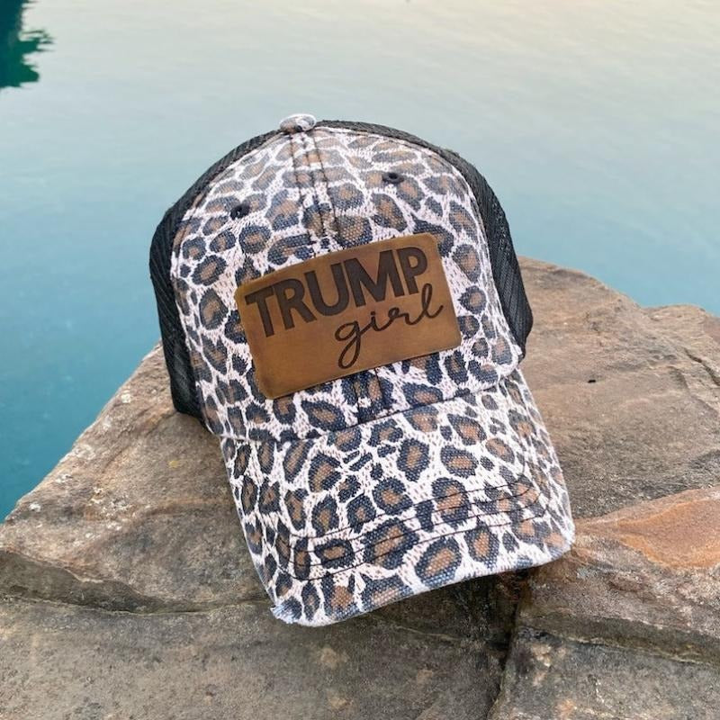 Trump Girl Leather Patch Hat T-Shirts, Hoodie, Sweatshirt | DripVista.com