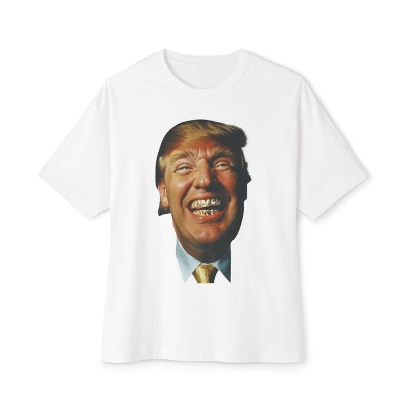 Trump Grillz Unisex Oversized Boxy Tee made in usa Hoodie, Sweatshirt | DripVista.com