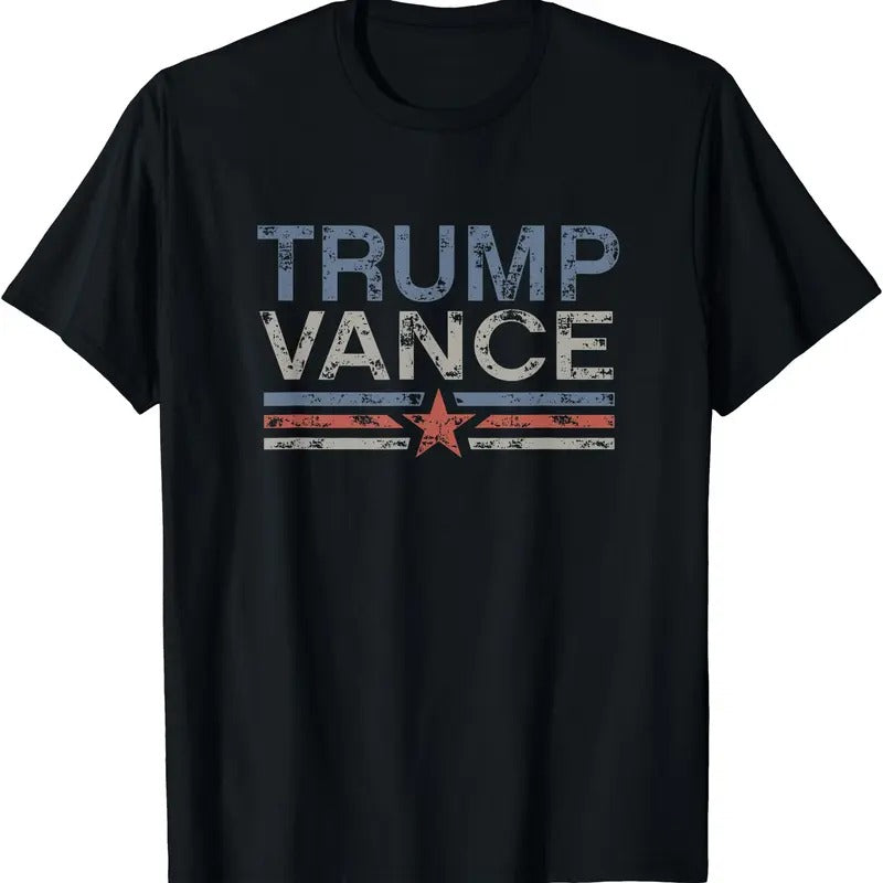 Trump JD Vance 2024 Retro Stripe Trump Vance 2024 T-Shirt Hoodie, Sweatshirt | DripVista.com