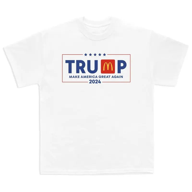 Trump McDonalds Shirt, Trump 2024 Shirt, Trump Vance 2024 MAGA Shirt for Men Women Hoodie, Sweatshirt | DripVista.com