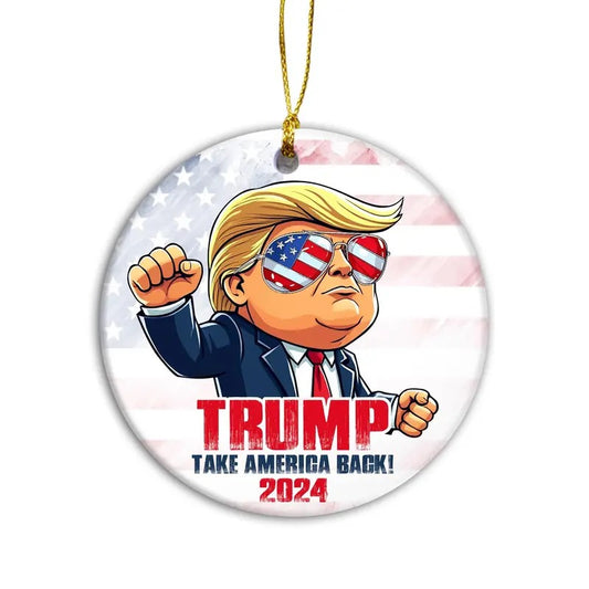 Trump Ornament 2024 Presidential Ornament, Take America Back, Mr President Of 2024, American Pride Keepsake, Trump Gifts, Funny Trump