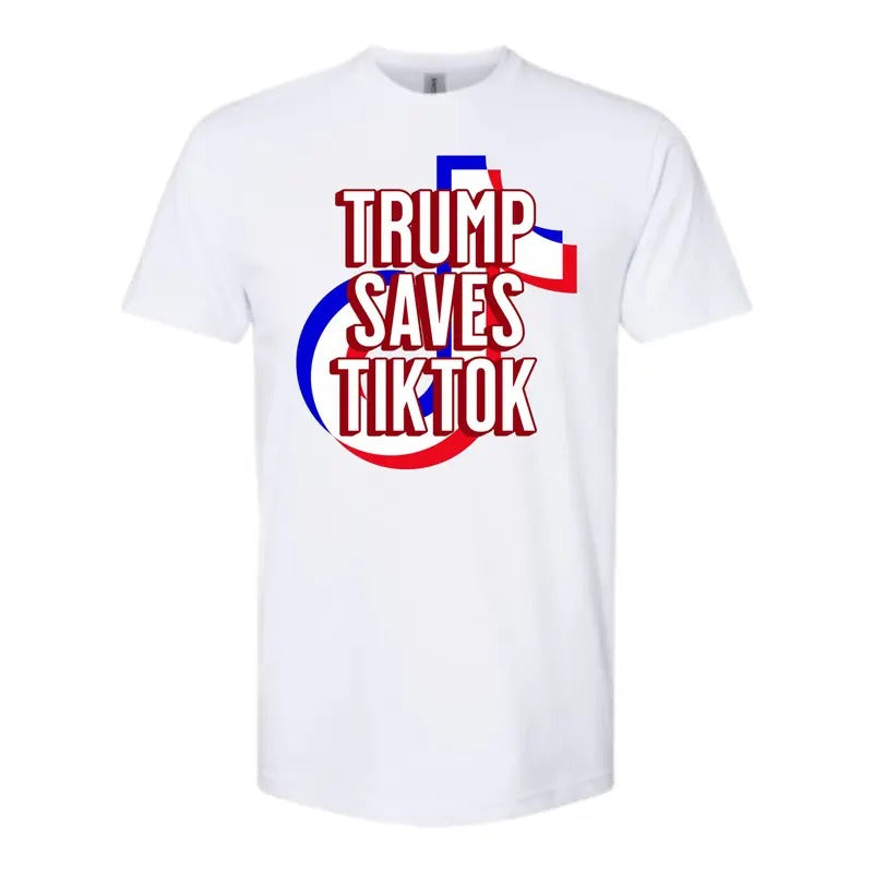 Trump Saves TikTok- Gildan, Comfy and Quality Shirt Hoodie, Sweatshirt | DripVista.com