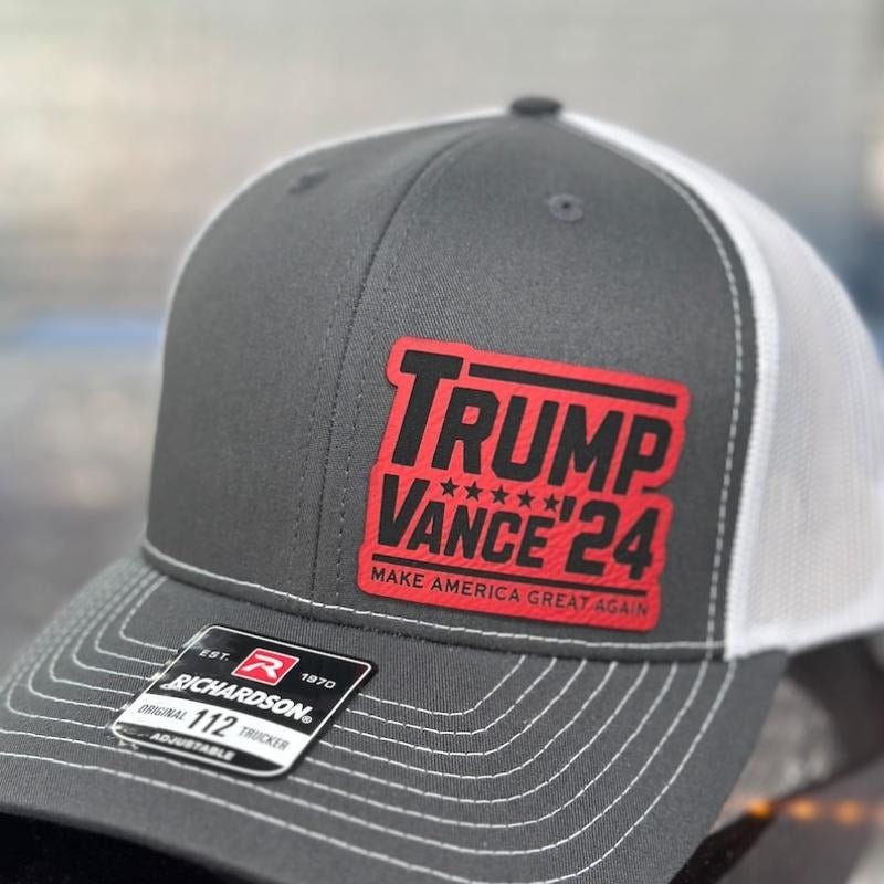 Trump VANCE 24, Red patch , leatherette patch hat T-Shirts, Hoodie, Sweatshirt | DripVista.com