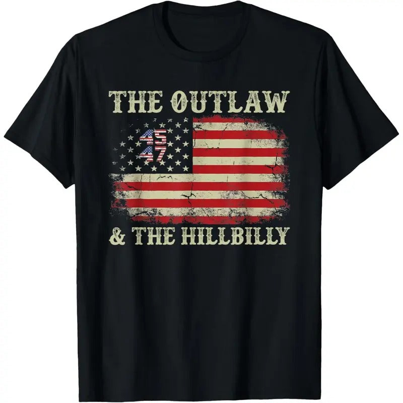 Trump Vance 2024 Donald Trump J.D. Vance Outlaw & Hillbilly T-Shirt made in usa Hoodie, Sweatshirt | DripVista.com