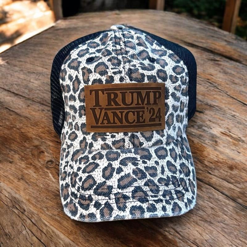 Trump Vance 2024 Leather Patch Hat T-Shirts, Hoodie, Sweatshirt | DripVista.com