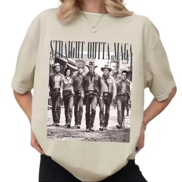 Trump Vance Elon Dream Team Supports Shirt, Straight Outta MAGA Shirt, Dark MAGA, Political Shirt, Thug Life Sweater, Election 2024 Gifts, All size