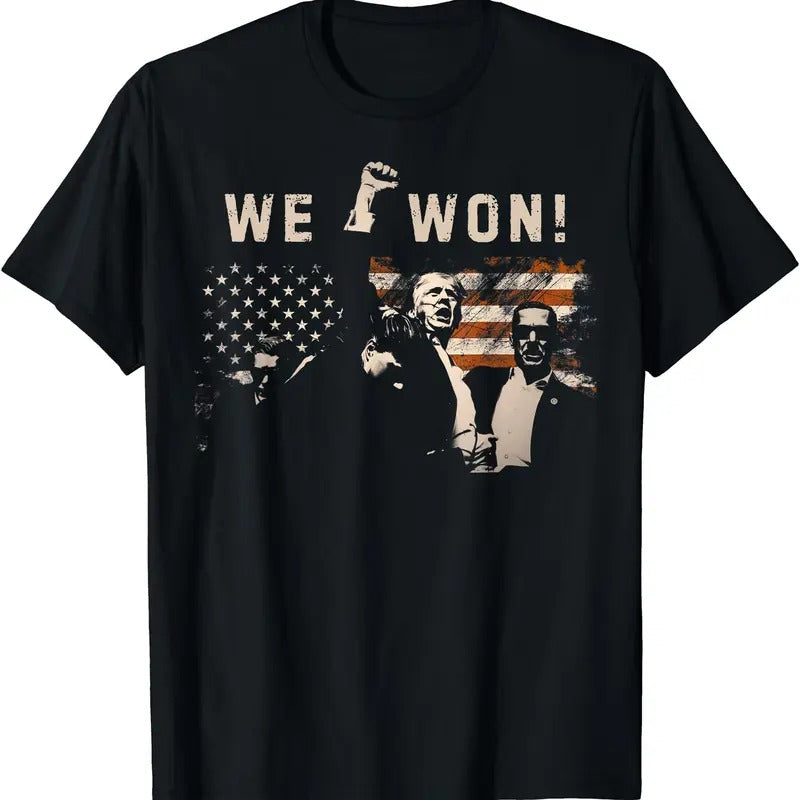 Trump We Won Wins Inauguration 47 US President 2025 Election T-Shirt Hoodie, Sweatshirt | DripVista.com