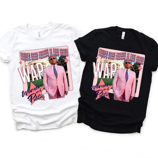 Trump Women And Politig T-Shirt, Donald Trump Pink Suit Tee, Funny Political T-Shirt, Trendy Election Clothing, Funny Tee, Election T-Shirt