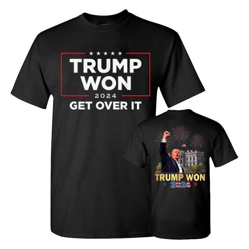 Trump Won 2024 President 47th FOG White House T-Shirt, Trump Won Get Over Mouthless cat 2024 T-Shirt, Wins Inauguration...