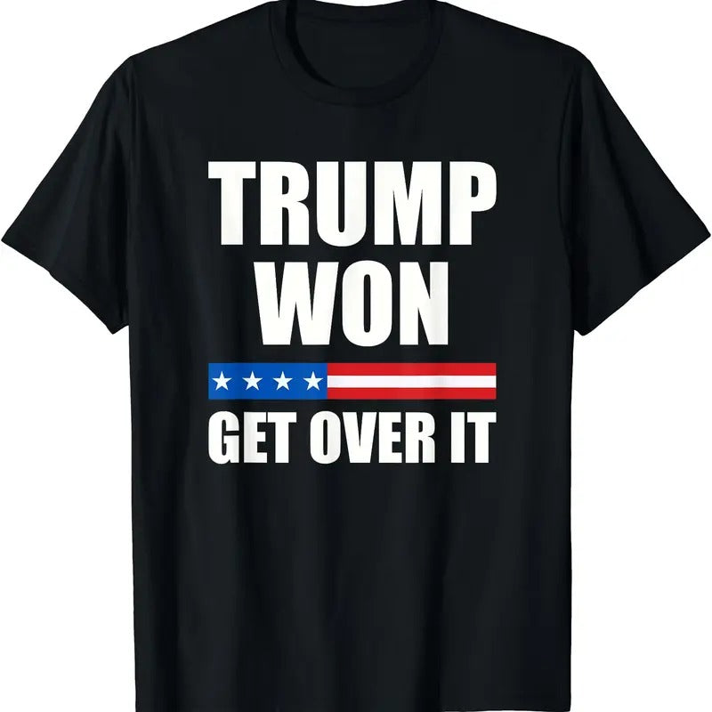 Trump Won Get Over It 2024, Donald Trump Won 2024 T-Shirt Hoodie, Sweatshirt | DripVista.com