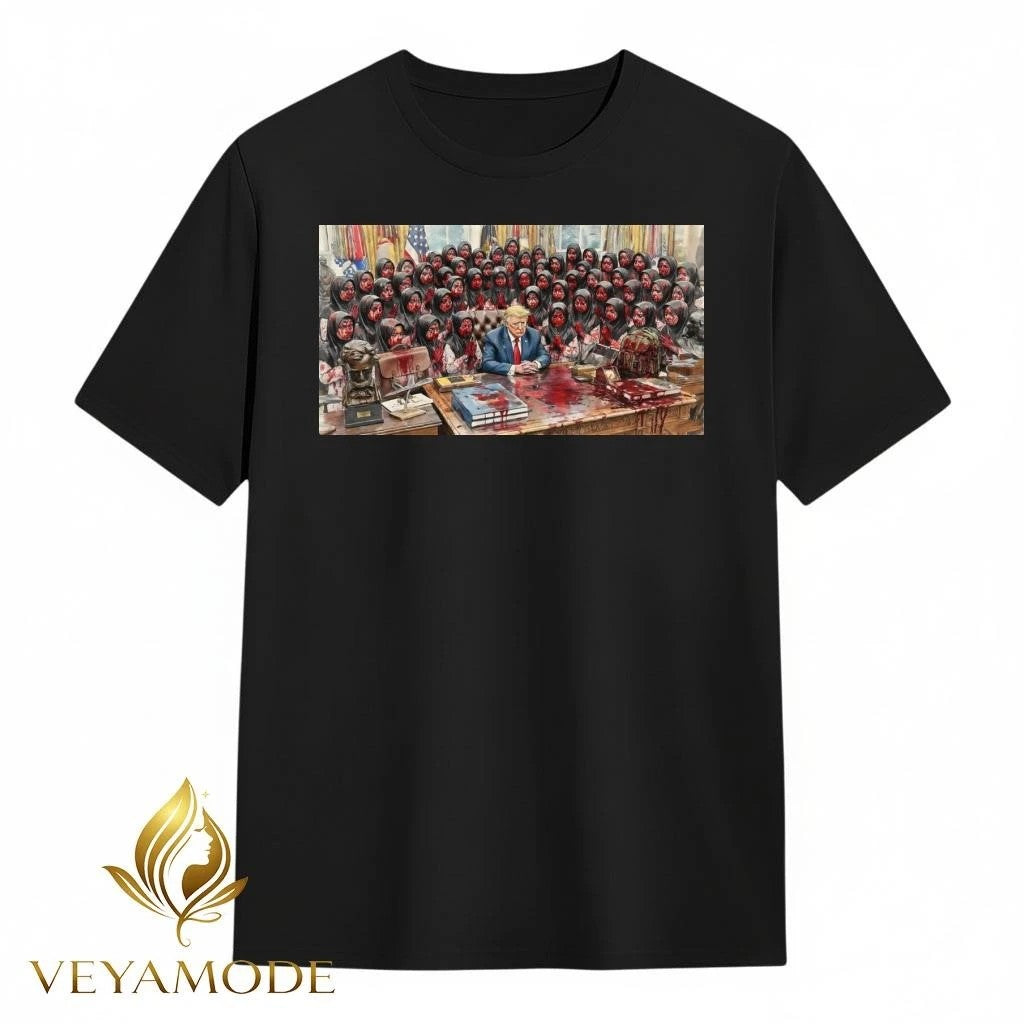 Trump and the injured schoolgirls were bleeding tee