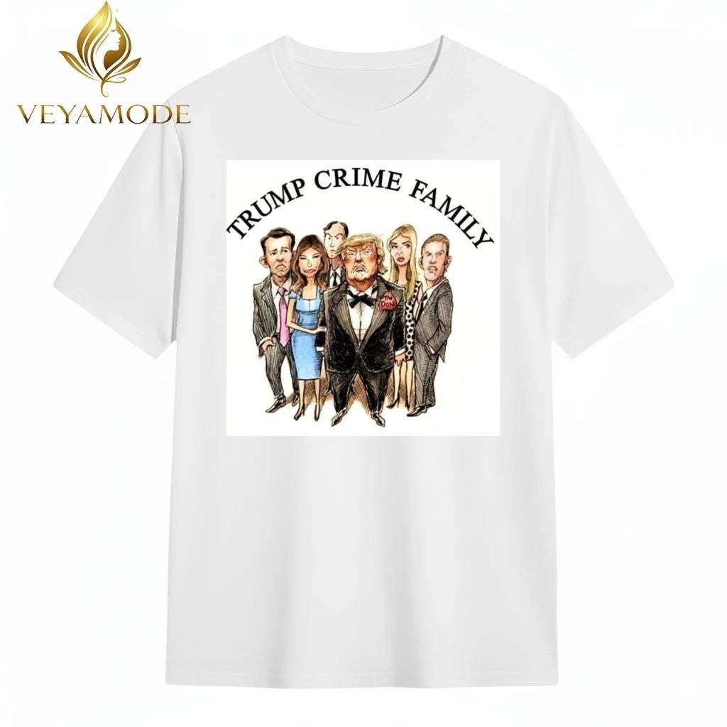 Trump crime family paint tee