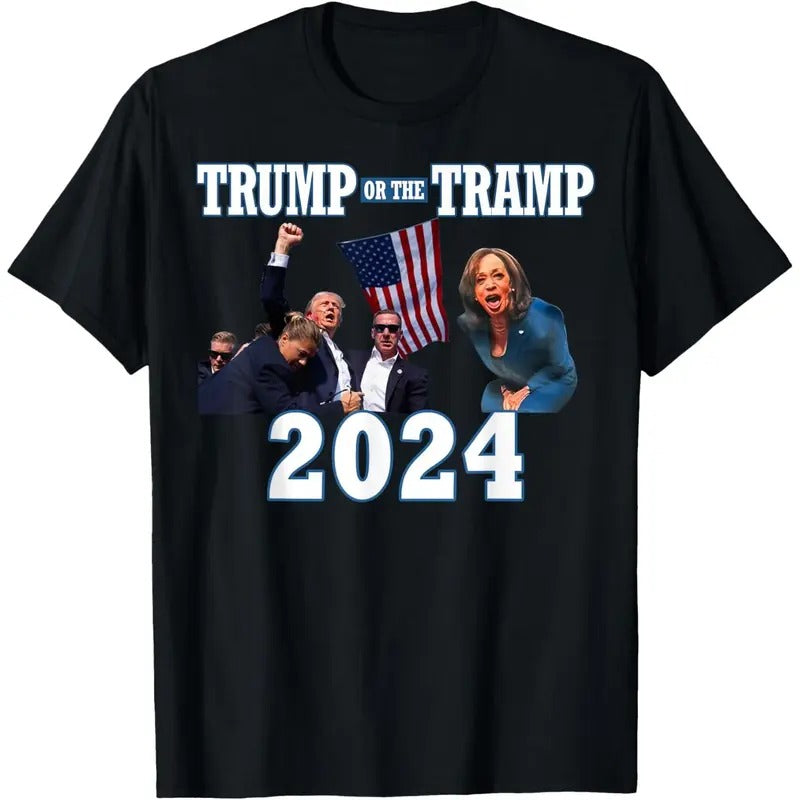 Trump or the Tramp 2024 Vote For Trump Trump Vance 2024 T-Shirt made in usa