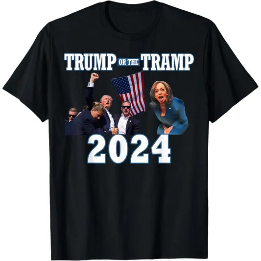 Trump or the Tramp 2024 Vote For Trump Trump Vance 2024 T-Shirt made in usa