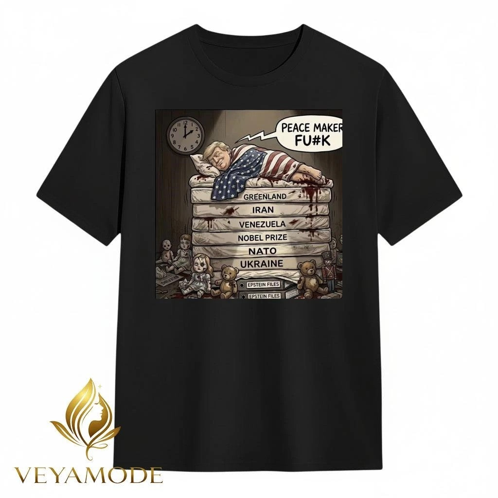 Trump sleep blood Peace maker fuck Epstein files tee