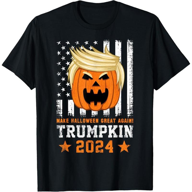 Trumpkin 2024 USA Make Halloween Great Again Funny Trump T-Shirt made in usa Hoodie, Sweatshirt | DripVista.com