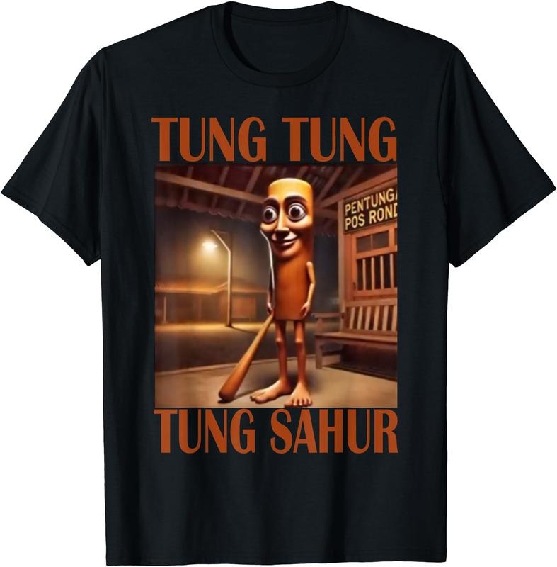 Tung Tung Tung Sahur T-Shirt | Unisex Cotton Tee Gift, Crewneck, Short Sleeve Hoodie, Sweatshirt | DripVista.com