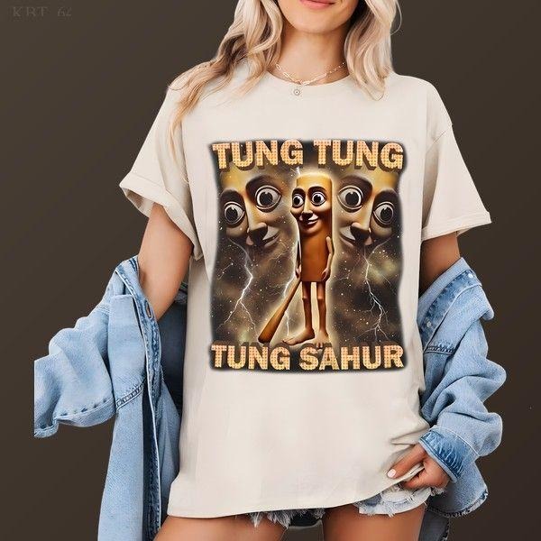 Tung Tung Tung Sahur T-shirt Ultimate Gift For Fans Stylish Gift For Her Hoodie, Sweatshirt | DripVista.com
