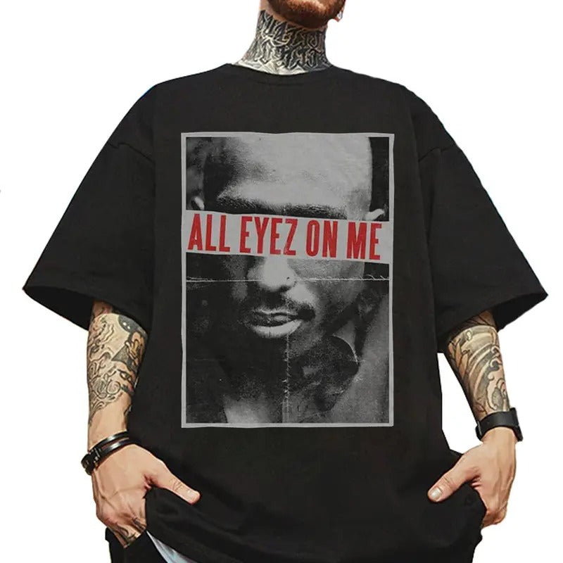 Tupac All Eyez On Me  Shirt, 2pac Shirt, Rapper Merch, Tupac Shirt, 1990s Vintage Retro Shirt, Vintage 90s Bootleg Style T-shirt, Hip Hop Legends Shirt