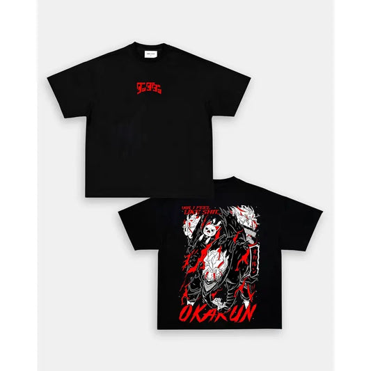 Turbo Baba Okarun - Dandadan Anime Double Printed Oversized Washed Tee Unisex Oversize Anime Manga Lightweight Cotton T-Shirt, Hoodies & Sweater Wash Gift For Anime Fan, Anime Lover