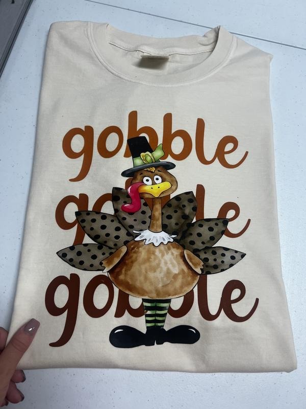 Turkey Gobble Comfort Colors T-Shirt Hoodie, Sweatshirt | DripVista.com
