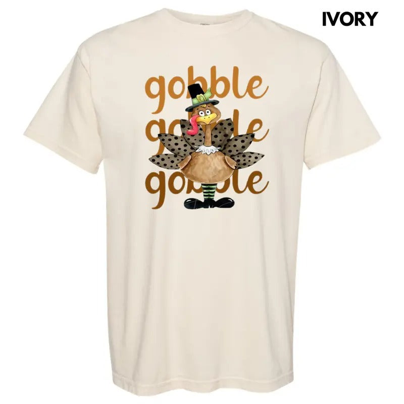 Turkey Gobble Gobble Comfort Colors T-Shirt Hoodie, Sweatshirt | DripVista.com