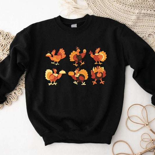 Turkey Sweatshirt, Matching Family Thanksgiving Sweater, Funny Turkey Hoodie, Pumpkin Season Sweater