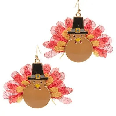 Turkey Time Earrings T-Shirts, Hoodie, Sweatshirt | DripVista.com