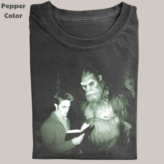Twilight Vintage Tee, Edward Cullen x Bigfoot T-Shirt, Movie Graphic Tee, Unisex Meme Cringe Funny Dumb Shirts, Menswear Womenswear Streetwear