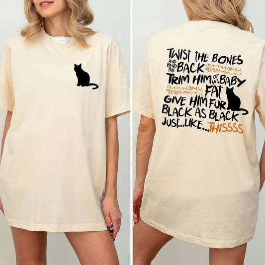 Twist The Bones Sweatshirt, Halloween Crewneck, Halloween Cat Hoodie, Black Cat Sweatshirt, Funny Halloween Gift, Spooky Season, Cat Lover