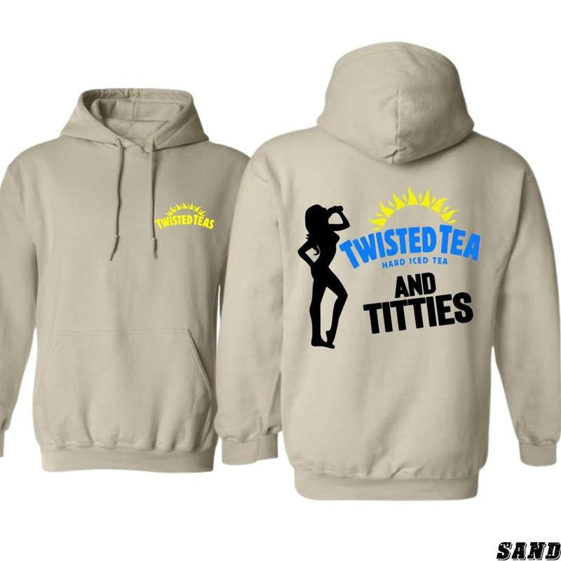 Twisted Tea Hoodie - Bold and Playful Design Featuring Twisted Tea and Titties Graphic, Comfortable Unisex Cotton Apparel...