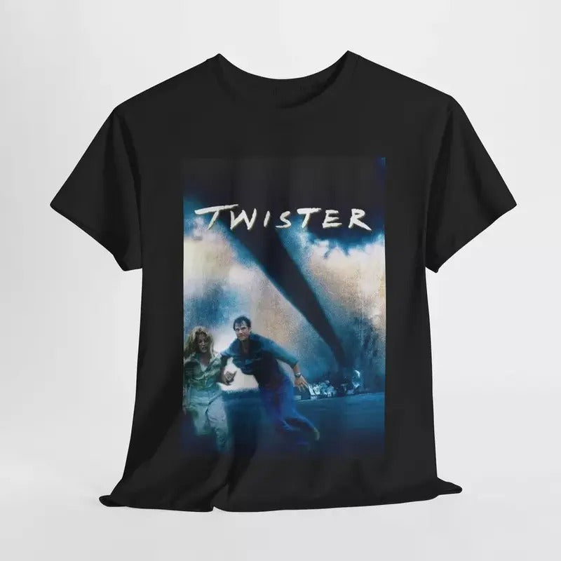 Twister Tshirt Vintage Movie Poster Retro Classic Unisex Heavy Cotton Tee Casual Menswear Hoodie, Sweatshirt | DripVista.com