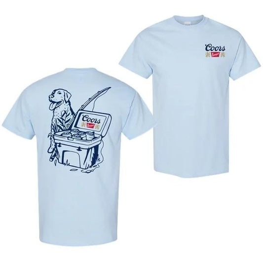 Two-sided Coors Banquet T-shirt, Fishing With Dog Shirt, Funny Summer Graphic Tee, Trendy Outdoors Beer Lover Sweatshirt, Unisex Hoodie, Independence Day