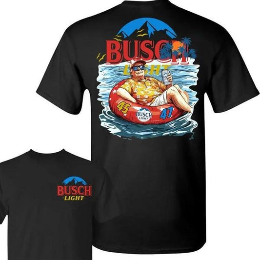 Two-sided Trump Busch Light T-shirt, Inspired Trump Patriotic Beer Drinking Shirts, Funny Summer Graphic Tee, Trendy Outdoors Beer Lover Sweatshirt, Unisex Hoodie