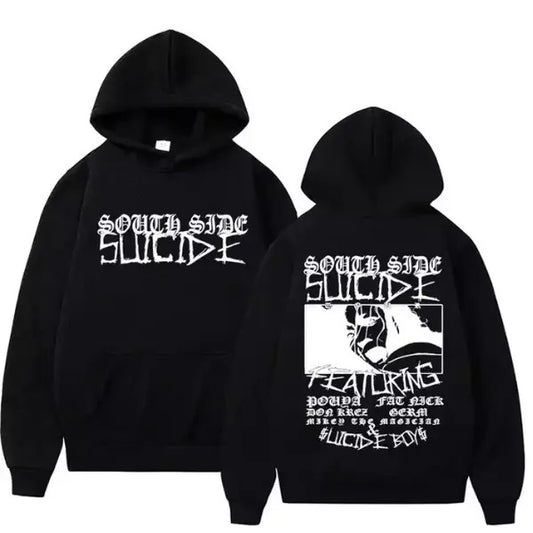 Two sides hoodie rap music lovers, for Men, for Women, cotton unisex shirt, trendy shirt 2024