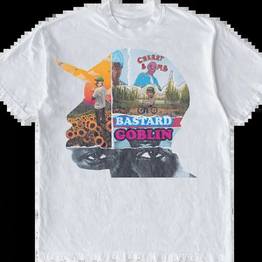 TyIer The Creator Head Album T-Shirt Graphic Vintage Tee 100% Cotton For Men For Women cute  shirts