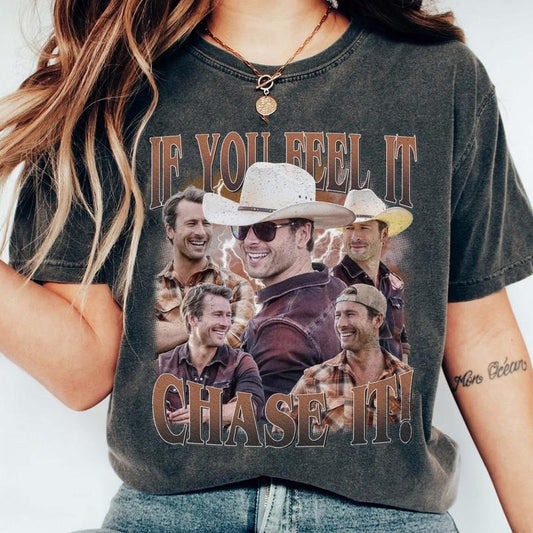 Tyler Owens Twisters T Shirt - If You Feel It, Chase It, Movie tshirt, Vintage Tee