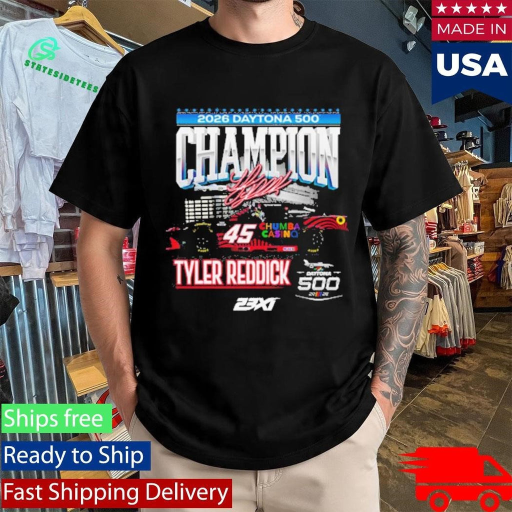 Tyler Reddick Checkered Flag Sports 2026 Daytona 500 Champion Shirt
