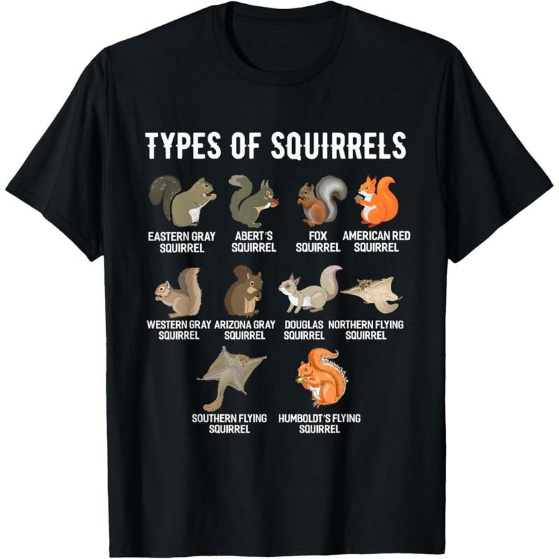 Types of Squirrels Shirt Funny Squirrel Shirt Cute Squirrel T-Shirt made in usa Hoodie, Sweatshirt | DripVista.com