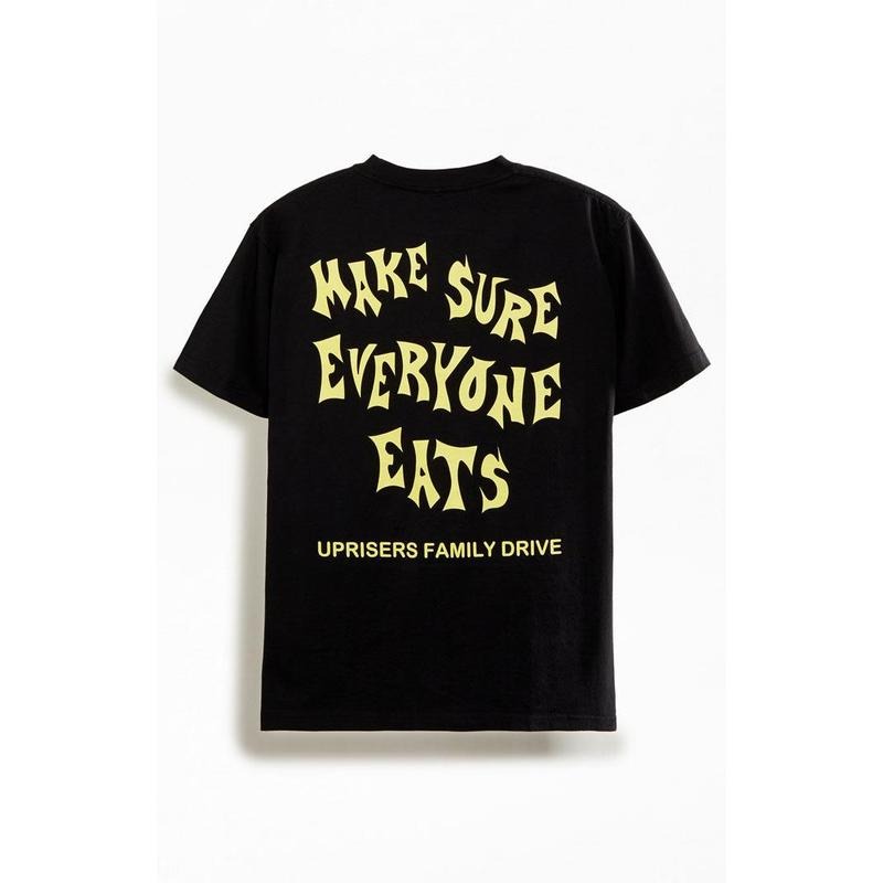 UPRISERS Men's Family Drive x Action Figure Miles Everyone Eats T-Shirt - Multicolor Hoodie, Sweatshirt | DripVista.com